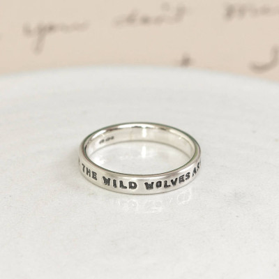 Personalized Silver Message Ring - Handmade By AOL Special