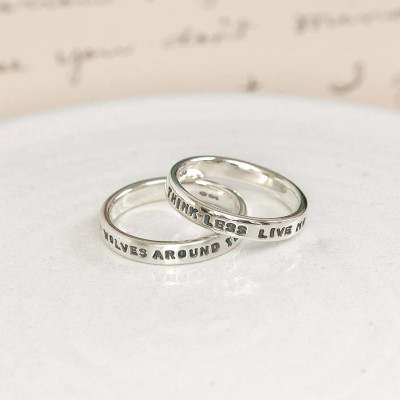 Personalized Silver Message Ring - Handmade By AOL Special