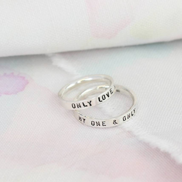 Personalized Script Ring For Couples - Handmade By AOL Special