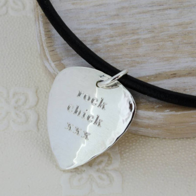 Personalized Silver And Copper Guitar Pick - Handmade By AOL Special