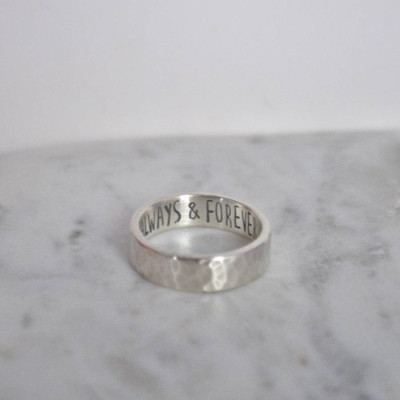 Silver Secret Message Ring - Handmade By AOL Special