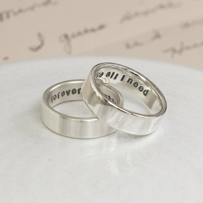 Personalized Silver Hidden Message Ring - Handmade By AOL Special