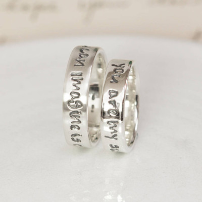 Personalized Silver Script Ring - Handmade By AOL Special