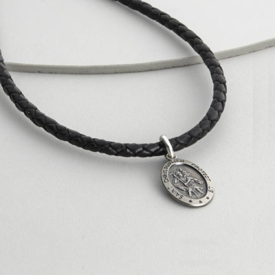 Personalized Sterling Silver St Christopher Necklet - Handmade By AOL Special