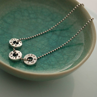 Personalized Silver Washer Necklace - Handmade By AOL Special