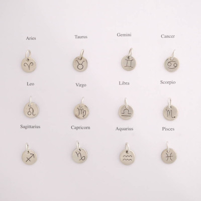Personalized Silver Zodiac Necklace - Handmade By AOL Special
