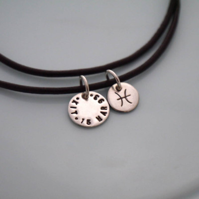 Personalized Silver Zodiac Necklace - Handmade By AOL Special