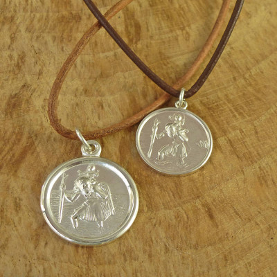 St Christopher Sterling Silver Necklace - Handmade By AOL Special