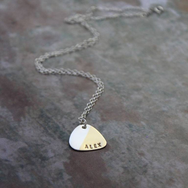 Personalized Plectrum Necklace - Handmade By AOL Special