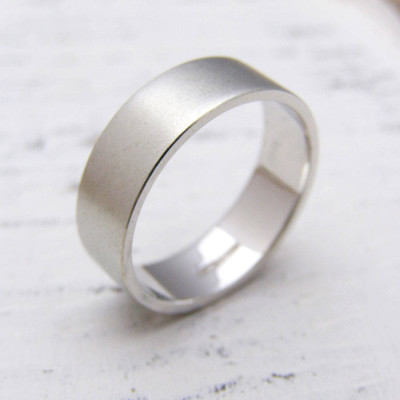 Personalized 18ct White Gold Wedding Ring - Handmade By AOL Special