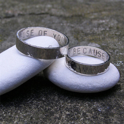 Personalized His And Hers Rings - Handmade By AOL Special