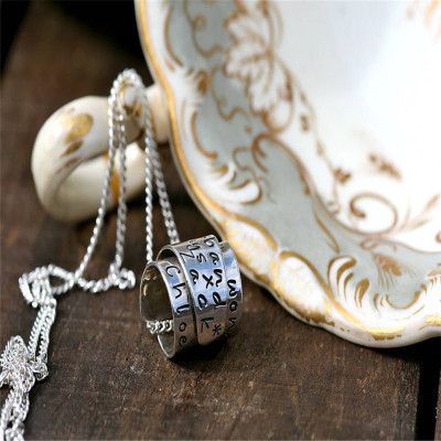 Personalized Silver Scroll Necklace - Handmade By AOL Special