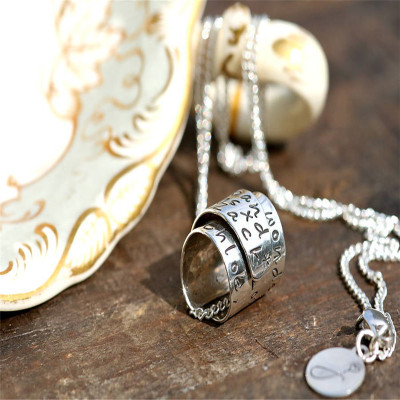 Personalized Silver Scroll Necklace - Handmade By AOL Special