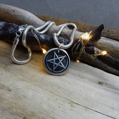 Silver Pentacle Pendant - Handmade By AOL Special