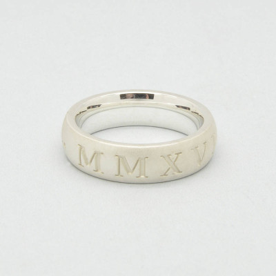 Silver Roman Numeral Ring - Handmade By AOL Special