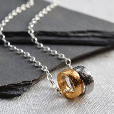 Small Meteorite Rings Necklace - Handmade By AOL Special