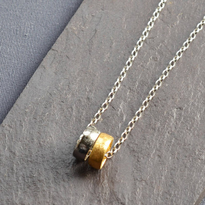 Small Meteorite Rings Necklace - Handmade By AOL Special
