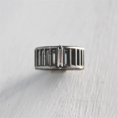Sterling Silver Inclusions Ring - Handmade By AOL Special