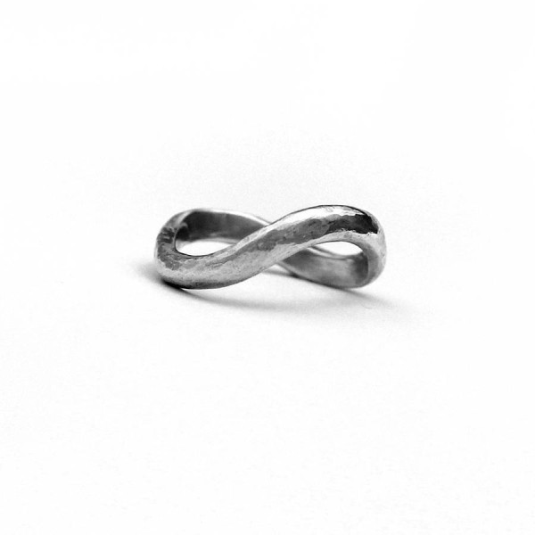 Sterling Silver Infinity Wedding Ring - Handmade By AOL Special