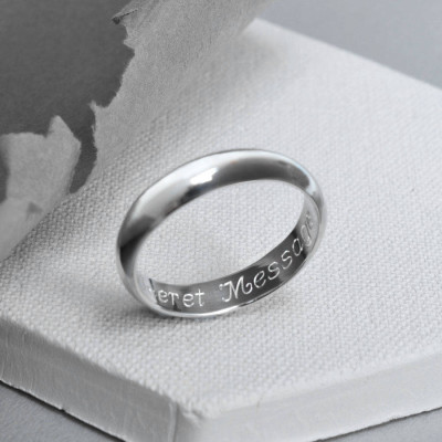 Sterling Silver Secret Message Ring - Handmade By AOL Special