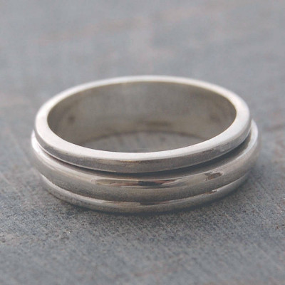 Sterling Silver Spin Ring - Handmade By AOL Special