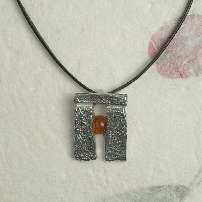 Stonehenge Rising Sun Necklace - Handmade By AOL Special