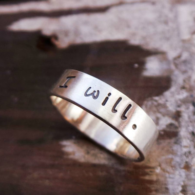 Silver Personalized Ring - Handmade By AOL Special