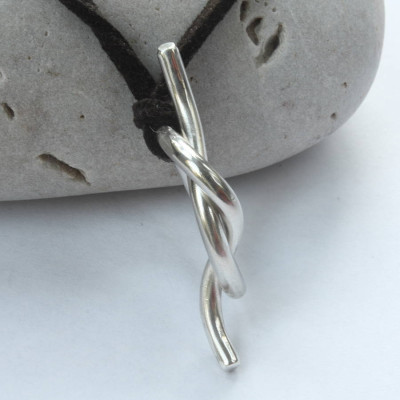 Personalized Unisex Silver Knot Necklace - Handmade By AOL Special