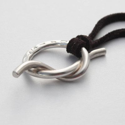 Personalized Unisex Silver Knot Necklace - Handmade By AOL Special