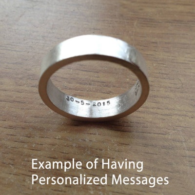 Personalized Wedding Band In Sterling Silver - Handmade By AOL Special
