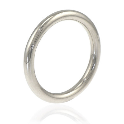 Mens Wedding Ring In 18ct White Gold - Handmade By AOL Special