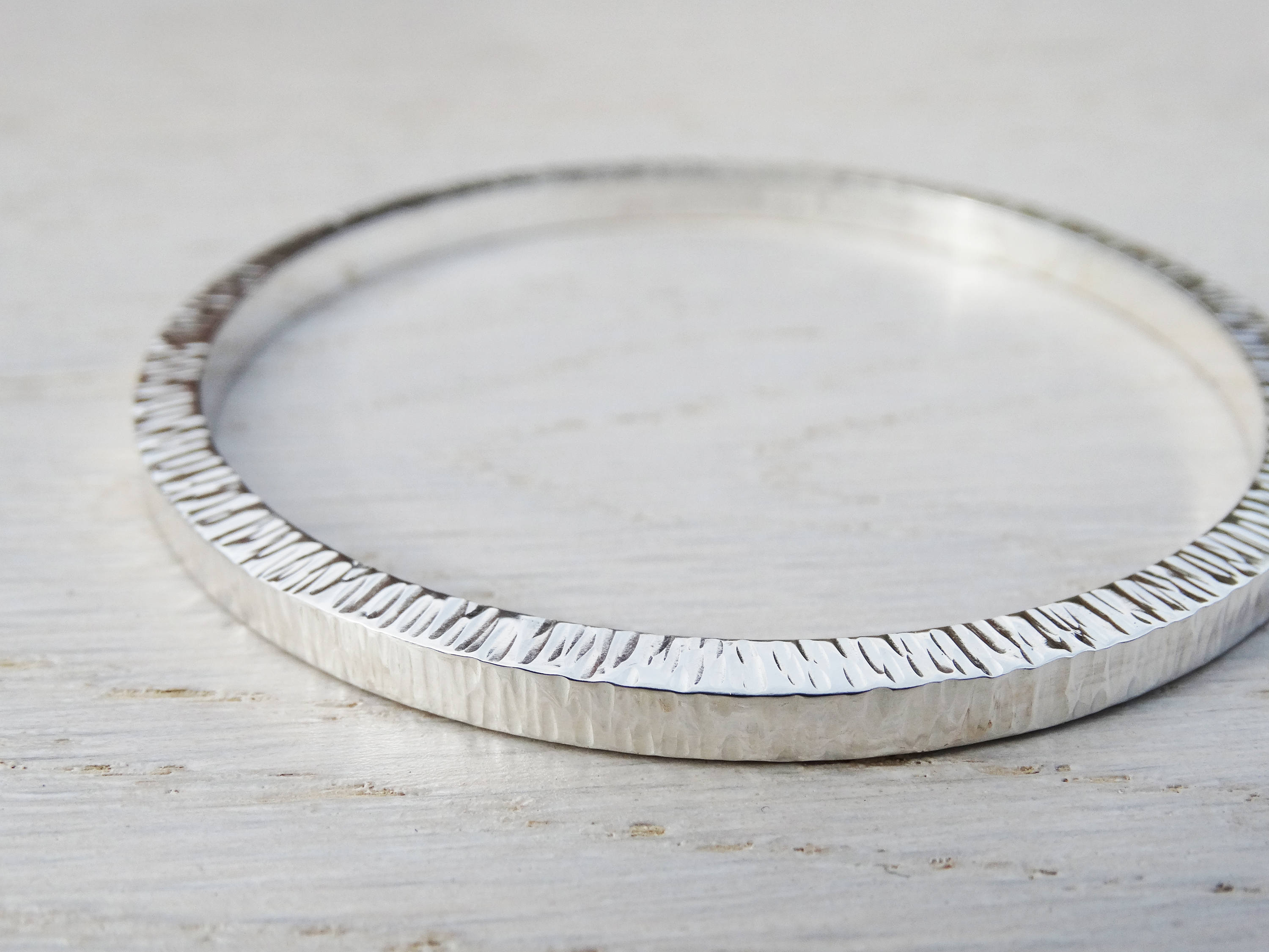Chunky Silver Bangle - Solid Silver Textured Bangle - Sterling Silver