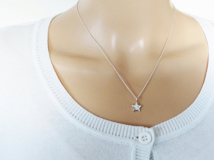 Little Silver Star Necklace - Sterling Silver