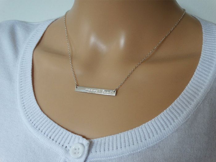 Moon &amp; Back Silver Necklace - Sterling Silver