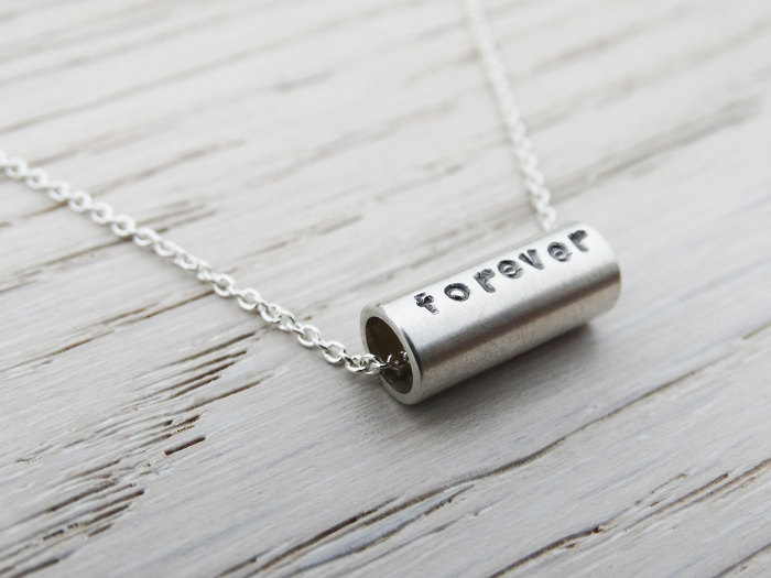 Personalised Silver Bead Necklace - Sterling Silver