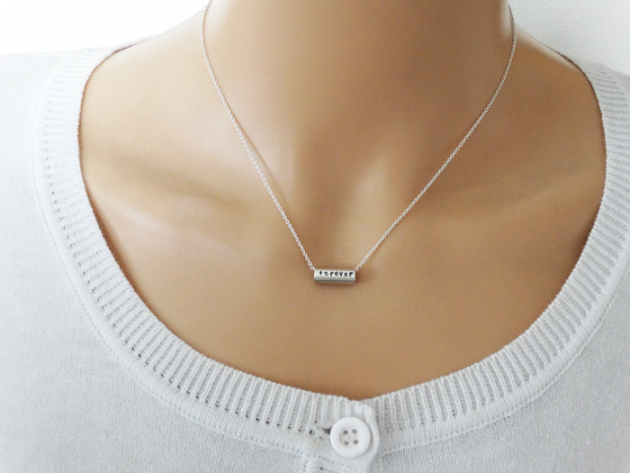 Personalised Silver Bead Necklace - Sterling Silver