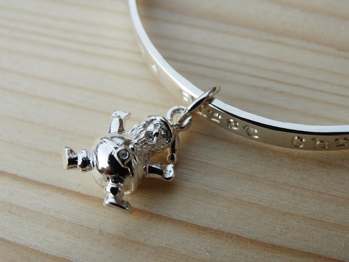 Personalised Silver Santa Bracelet For Babies First Christmas - Sterling Silver