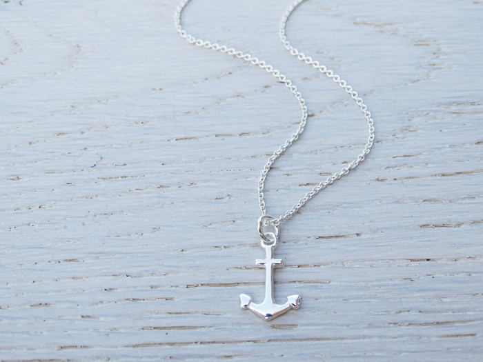 Silver Anchor Necklace - Sterling Silver