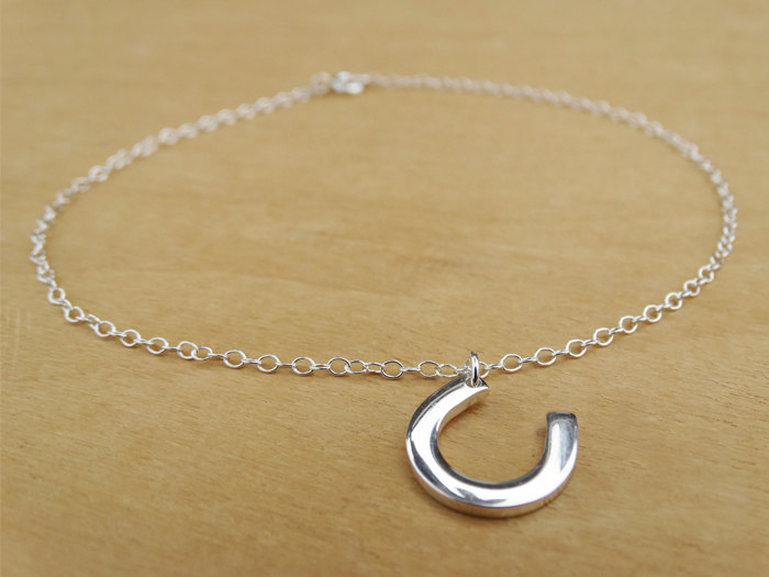 Silver Anklet With Horseshoe - Sterling Silver