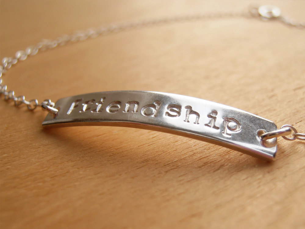 Silver Anklet With Stamped Name - Sterling Silver