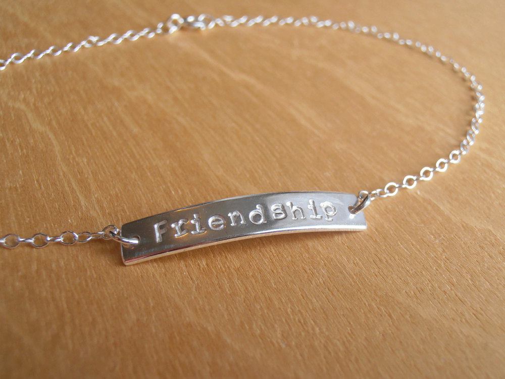 Silver Anklet With Stamped Name - Sterling Silver