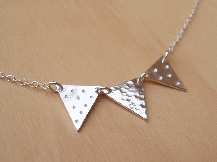 Silver Bunting Necklace - Sterling Silver