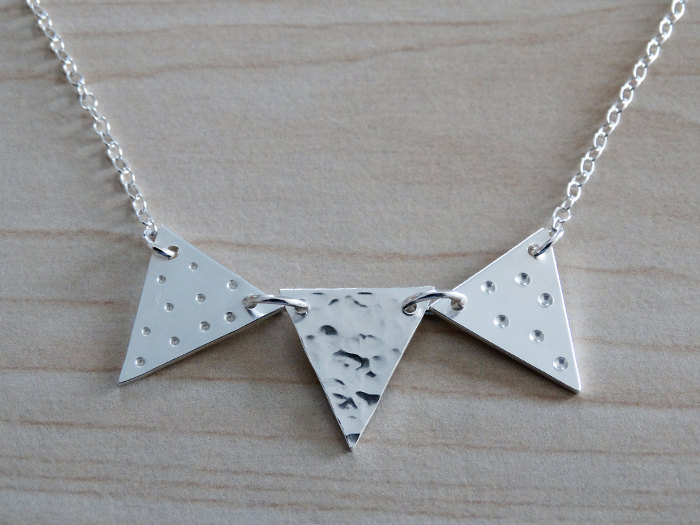 Silver Bunting Necklace - Sterling Silver