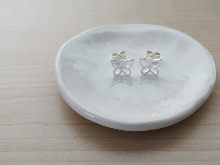 Silver Butterfly Studs - Sterling Silver