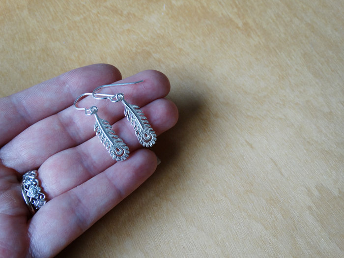 Silver Feather Earrings - Sterling Silver