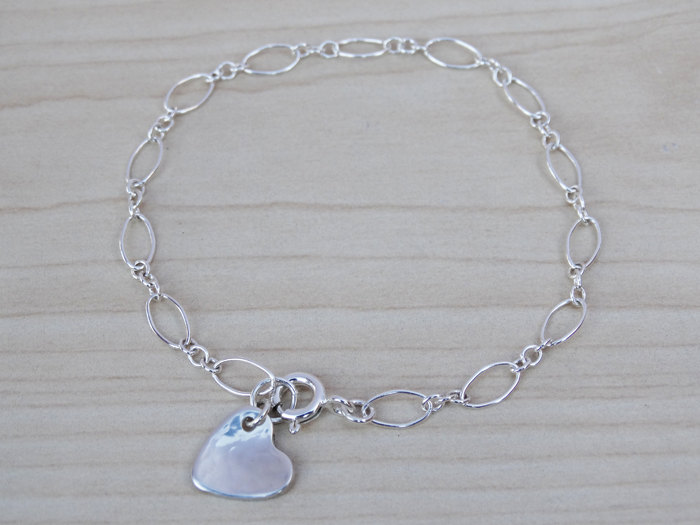 Silver Heart Bracelet - Sterling Silver