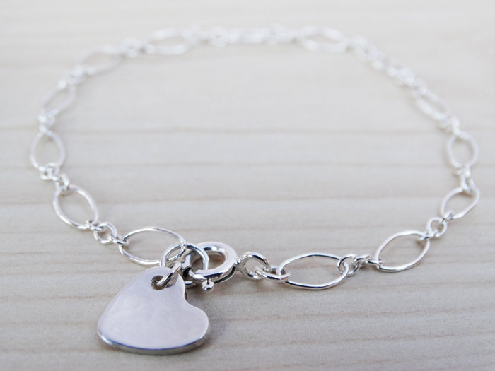 Silver Heart Bracelet - Sterling Silver