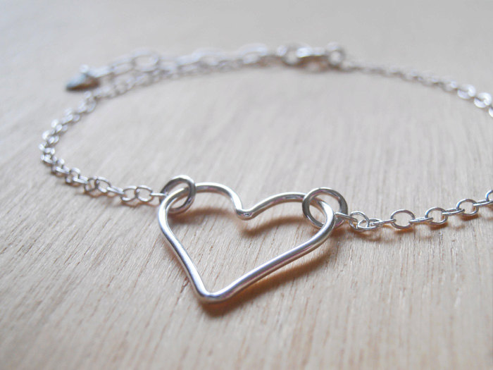 Silver Heart Bracelet - Sterling Silver
