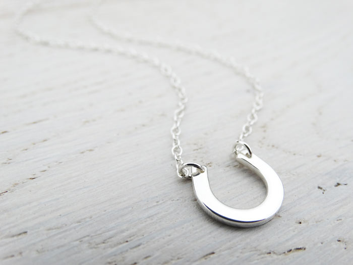 Silver Horseshoe Necklace - Sterling Silver