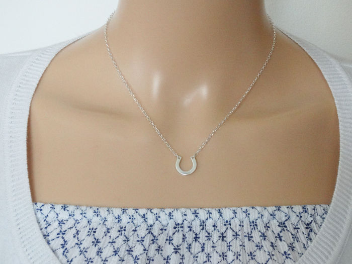 Silver Horseshoe Necklace - Sterling Silver